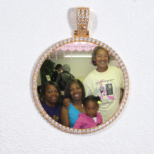 MEDIUM 3D CIRCLE CUSTOM PICTURE PENDANT