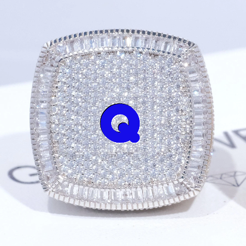 CUSTOM LETTER 3D ICED RING