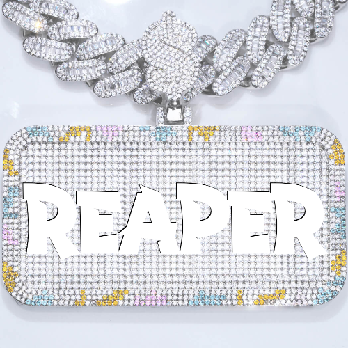 CUSTOM LETTER NECKLACE 3D COLORFUL SQUARE