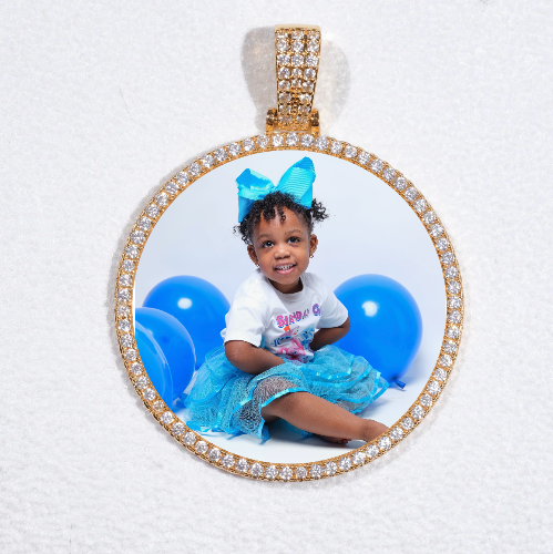 MEDIUM 3D CIRCLE CUSTOM PICTURE PENDANT
