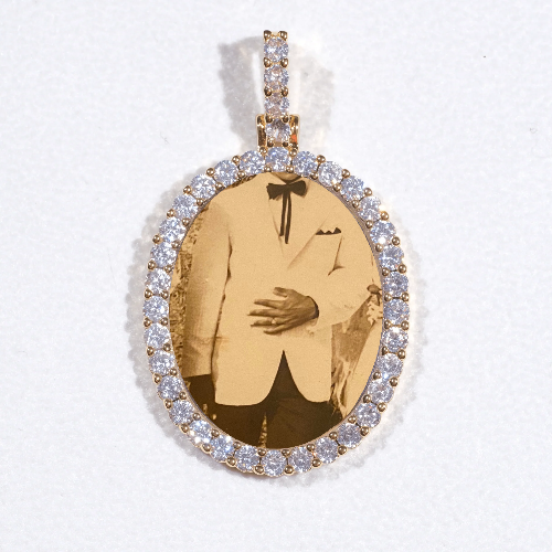 3D Oval Custom Picture Pendant