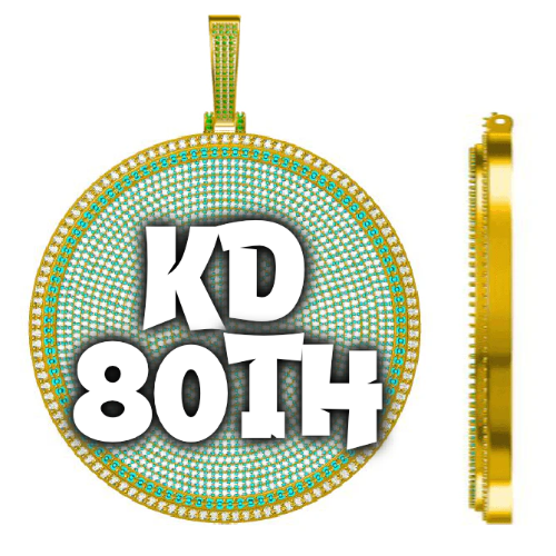 CUSTOM LETTER NECKLACE 3D BIG DISC