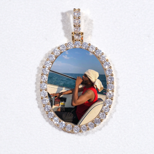 3D Oval Custom Picture Pendant