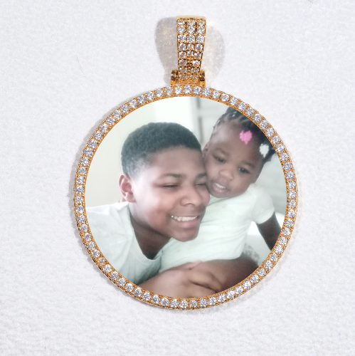 MEDIUM 3D CIRCLE CUSTOM PICTURE PENDANT