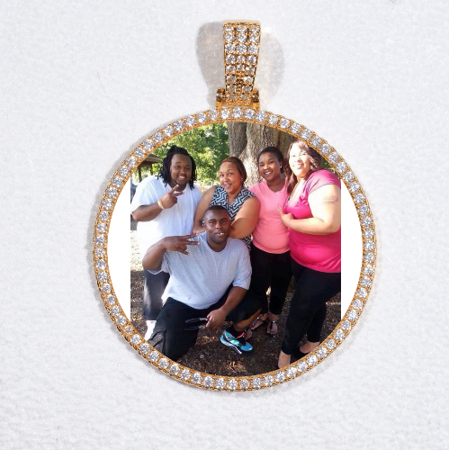 MEDIUM 3D CIRCLE CUSTOM PICTURE PENDANT