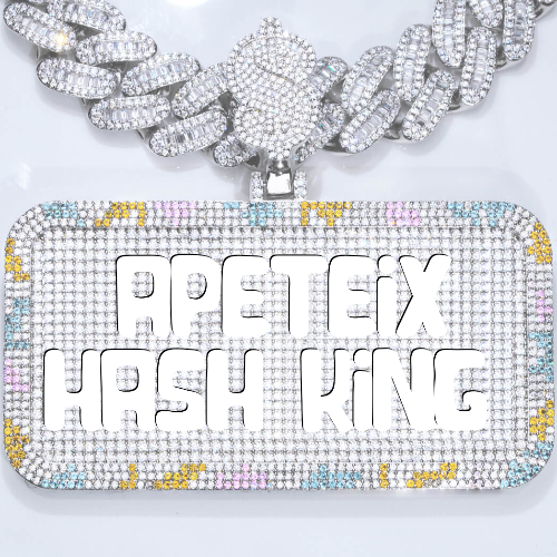 CUSTOM LETTER NECKLACE 3D COLORFUL SQUARE