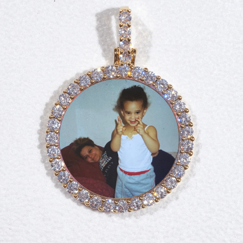 3D CIRCLE CUSTOM PICTURE PENDANT SMALL SIZE