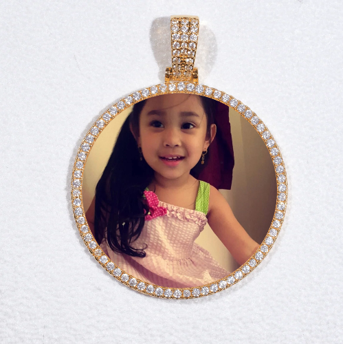 MEDIUM 3D CIRCLE CUSTOM PICTURE PENDANT