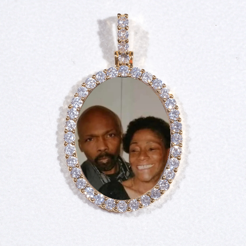 3D Oval Custom Picture Pendant