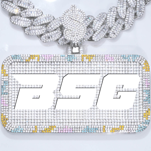 CUSTOM LETTER NECKLACE 3D COLORFUL SQUARE