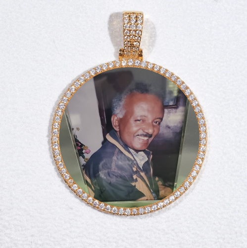 MEDIUM 3D CIRCLE CUSTOM PICTURE PENDANT