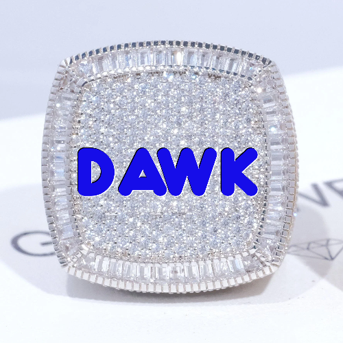 CUSTOM LETTER 3D ICED RING