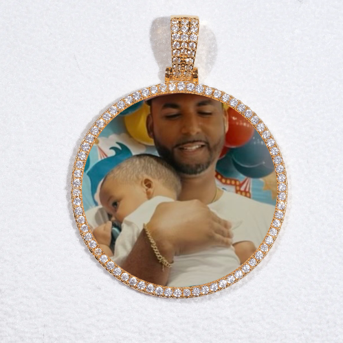 MEDIUM 3D CIRCLE CUSTOM PICTURE PENDANT