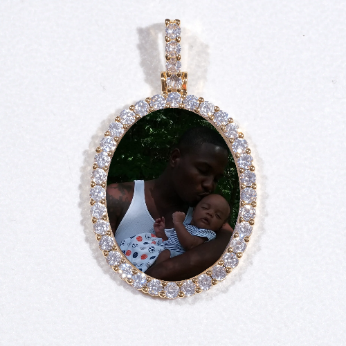 3D Oval Custom Picture Pendant