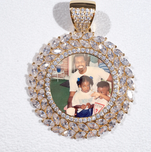 Large 3D Wheat Ear Custom Picture Pendant