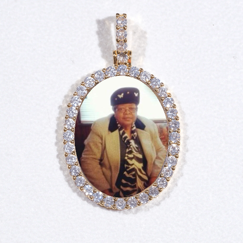 3D Oval Custom Picture Pendant