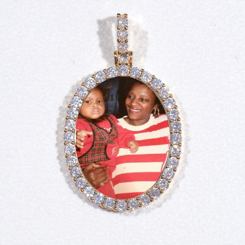 3D Oval Custom Picture Pendant