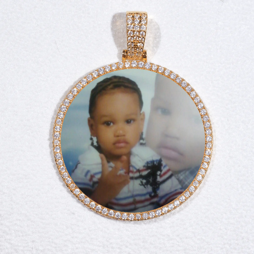 MEDIUM 3D CIRCLE CUSTOM PICTURE PENDANT