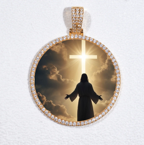 MEDIUM 3D CIRCLE CUSTOM PICTURE PENDANT