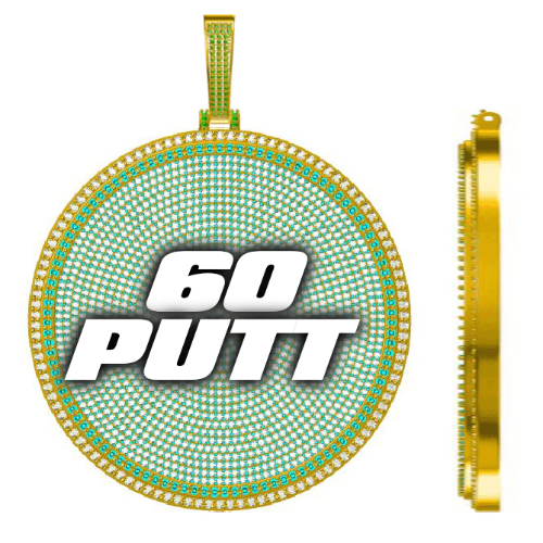 CUSTOM LETTER NECKLACE 3D BIG DISC