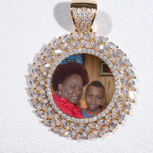 Large 3D Wheat Ear Custom Picture Pendant