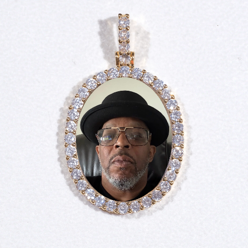 3D Oval Custom Picture Pendant