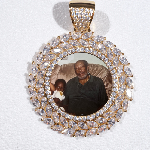 Large 3D Wheat Ear Custom Picture Pendant