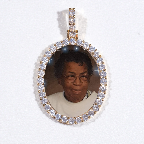3D Oval Custom Picture Pendant