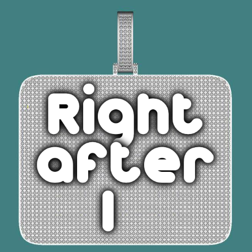CUSTOM LETTER NECKLACE 3D BIG SQUARE