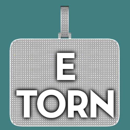 CUSTOM LETTER NECKLACE 3D BIG SQUARE