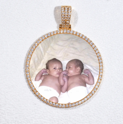 MEDIUM 3D CIRCLE CUSTOM PICTURE PENDANT