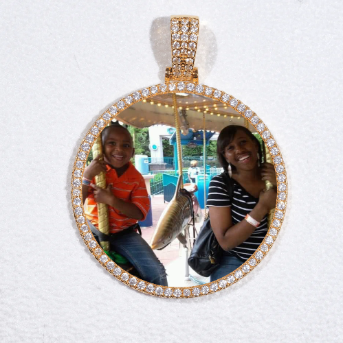 MEDIUM 3D CIRCLE CUSTOM PICTURE PENDANT