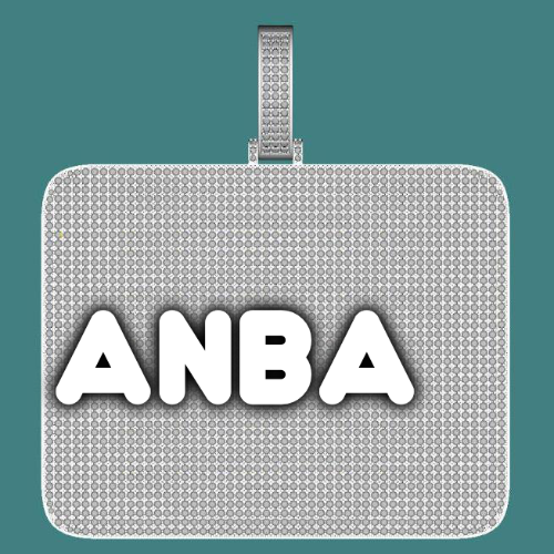 CUSTOM LETTER NECKLACE 3D BIG SQUARE