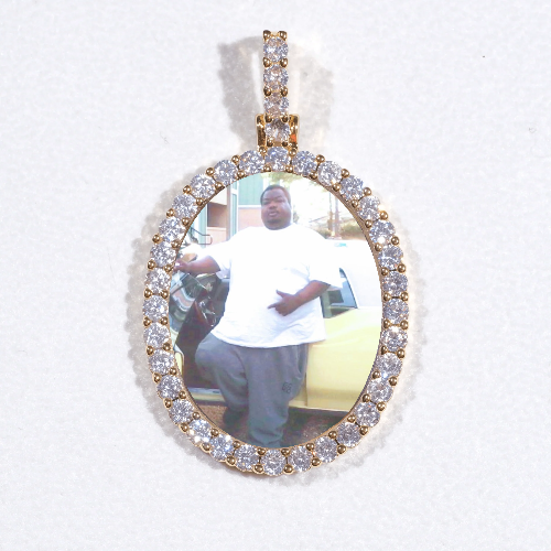 3D Oval Custom Picture Pendant