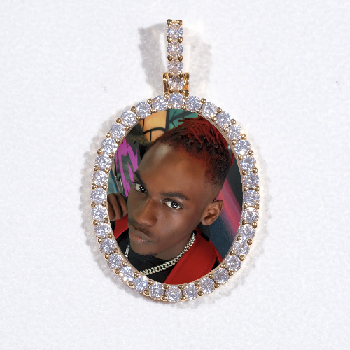 3D Oval Custom Picture Pendant