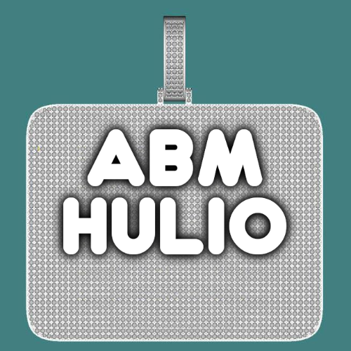 CUSTOM LETTER NECKLACE 3D BIG SQUARE