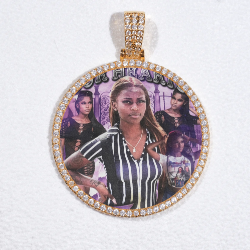 MEDIUM 3D CIRCLE CUSTOM PICTURE PENDANT