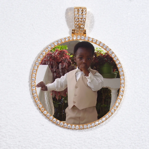 MEDIUM 3D CIRCLE CUSTOM PICTURE PENDANT