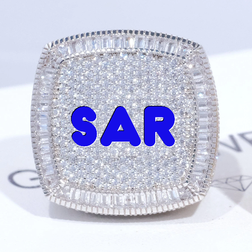 CUSTOM LETTER 3D ICED RING