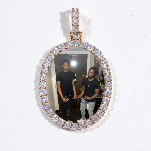 3D Oval Custom Picture Pendant