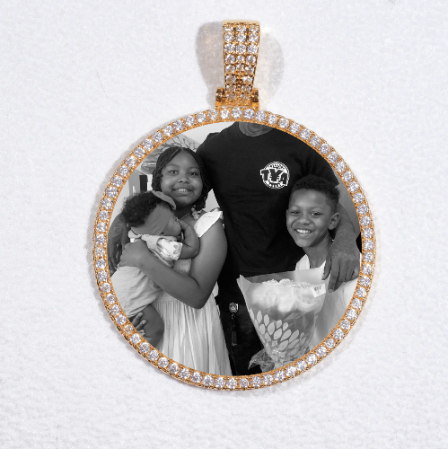 MEDIUM 3D CIRCLE CUSTOM PICTURE PENDANT