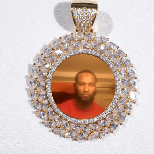 Large 3D Wheat Ear Custom Picture Pendant