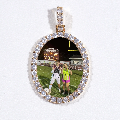 3D Oval Custom Picture Pendant