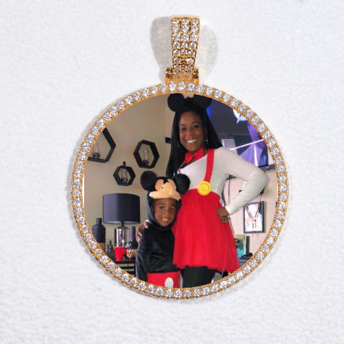 MEDIUM 3D CIRCLE CUSTOM PICTURE PENDANT