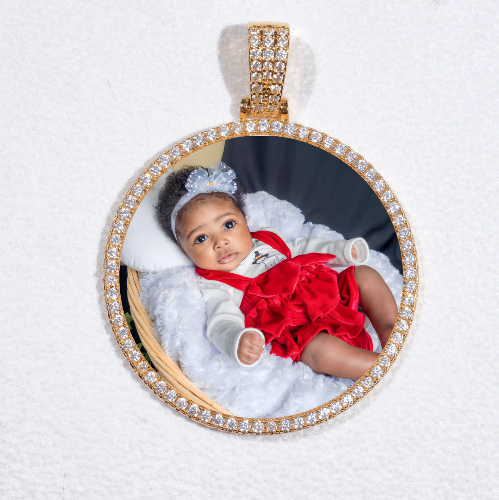 MEDIUM 3D CIRCLE CUSTOM PICTURE PENDANT