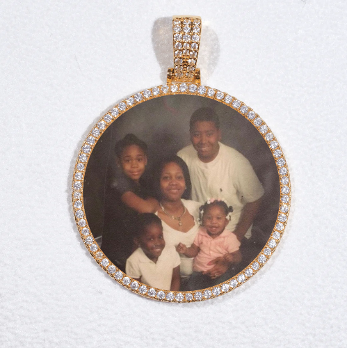 MEDIUM 3D CIRCLE CUSTOM PICTURE PENDANT