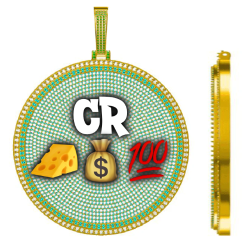 CUSTOM LETTER NECKLACE 3D BIG DISC