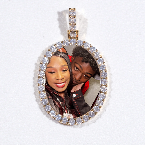3D Oval Custom Picture Pendant