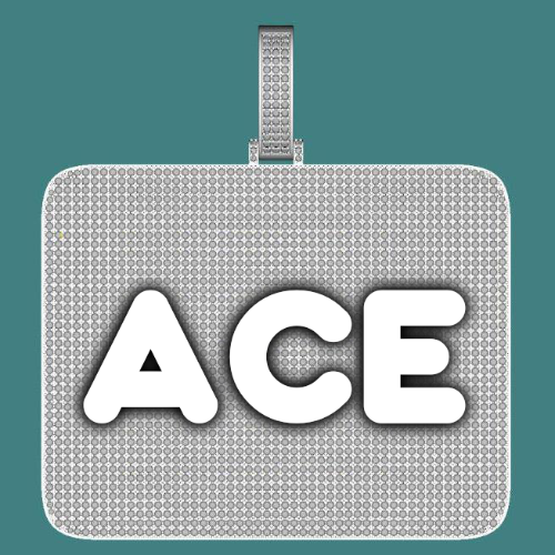 CUSTOM LETTER NECKLACE 3D BIG SQUARE