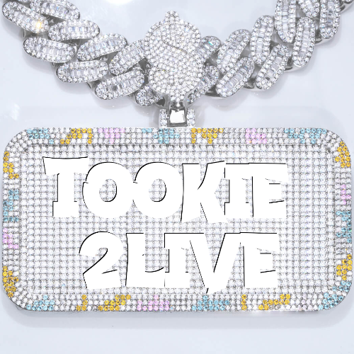 CUSTOM LETTER NECKLACE 3D COLORFUL SQUARE